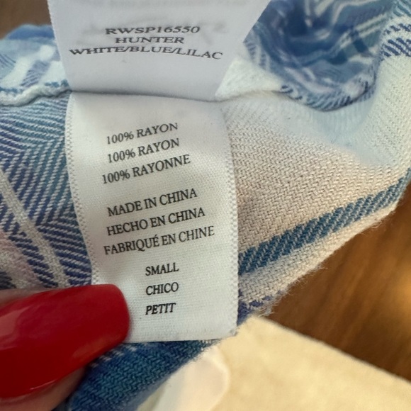 Rails blue & white button down shirt size S - Picture 5 of 6